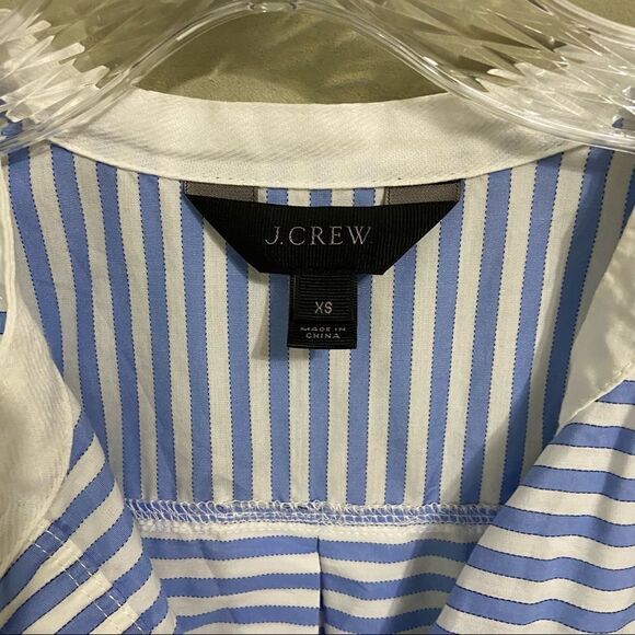 𝅺j. Crew Sz Xs Striped Popover Tunic Shirt - Picture 5 of 6